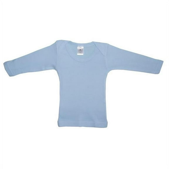 Bambini 051B 18-24 Pastel Blue Long Sleeve Lap Shirt, Size 18-24 Months