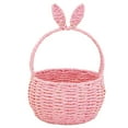 thumbnail image 3 of perfk Woven Basket Easter Decor Hand Basket for Baby Shower Party Favors Vegetable pink, 3 of 10