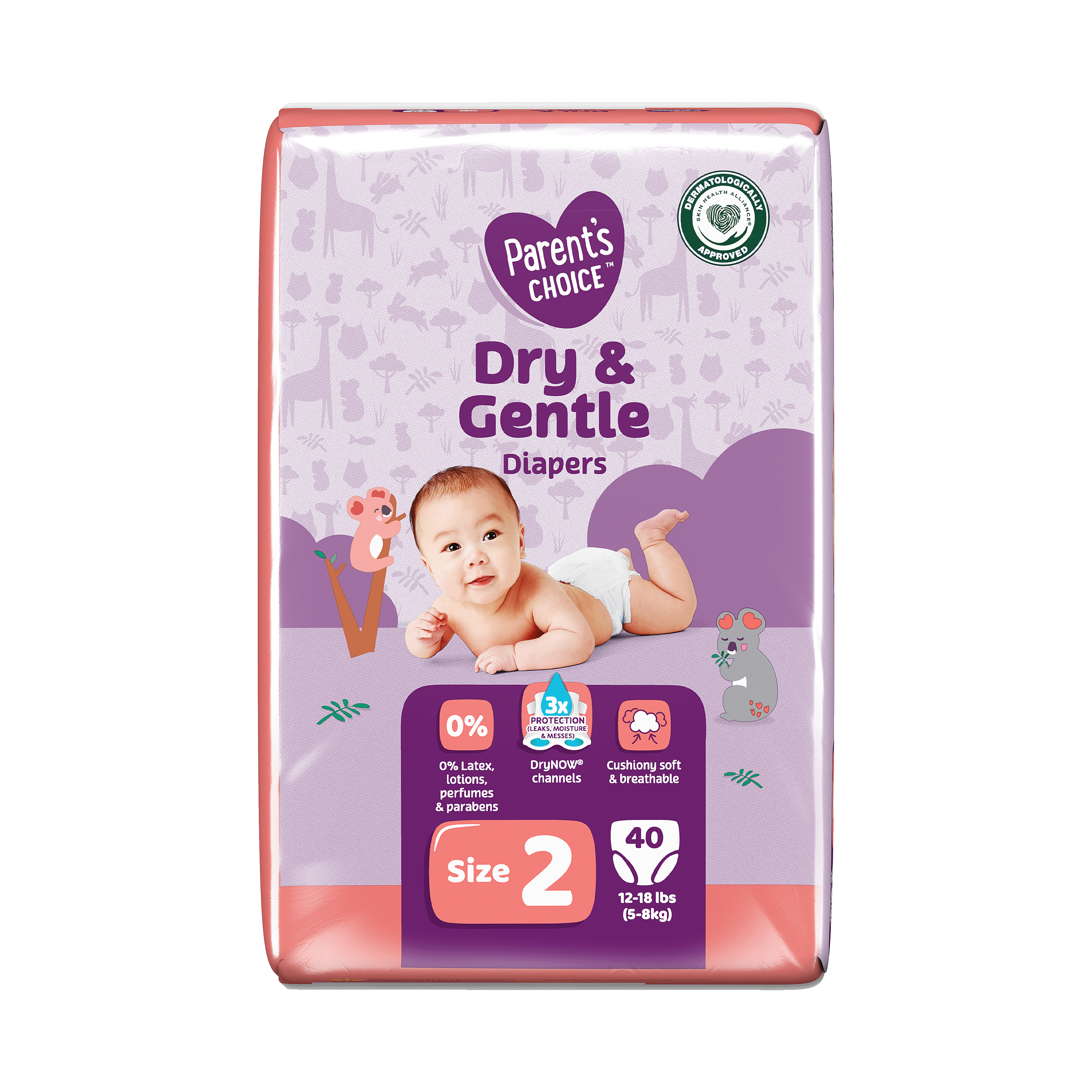 Pañales Parent's Choice Dry & Gentle Talla 2, 40 piezas (selecciona para más opciones) 7