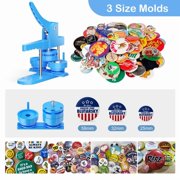 Maker Machine Multiple Sizes, Button Maker Machine ,25,32,58mm Mold DIY Badge Pin Maker Machine Kit With 400pcs Badge Button Components Parts/Pic/Circle Cutter ,Easy to Use