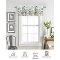 thumbnail image 6 of Sage Green Eucalyptus Curtain Valance for Windows/Living Room/Kitchen/Bathroom/Café, Short Rod Pocket Tier Curtain Window Treatment Panel Summer Starfish Coastal Topper Curtain 42''x12'', 6 of 6