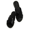 thumbnail image 5 of absuyy Women's Slide Sandals- Open Toe Casual New Style Summer Flat Slide Sandals #345 Black-8.5, 5 of 10