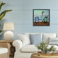 thumbnail image 2 of Stupell Industries Glorious Flight Beach Chairs Black Framed Floater Canvas Wall Art design by Marcus Prime, 18 x 18, 2 of 9