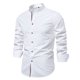 thumbnail image 2 of Camisa de manga larga con solapa para hombre: color liso, informal/para el día a día, poliéster, para todas las estaciones, tallas XS-XXL, perfecta para el trabajo/fiestas., 2 of 3