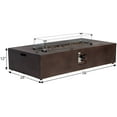 thumbnail image 5 of VENTOPYR Outdoor Propane Rectangle Bronze MGO Fire Pit Table with Wind Guard, 5 of 7