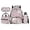 Cute Dog Floral, variant on Uorisanigo Orange Capybara Kids Backpack 4 Pack Set Casual Breathable Bookbag with Insulated Meal Bag Water Carrier and Pencil Case for Youth Primary Students