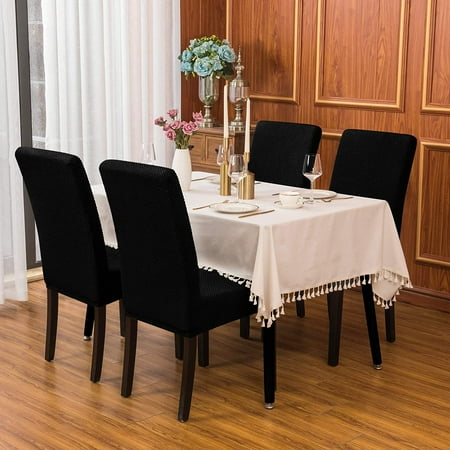 Subrtex Stretch Textured Grain Dining Chair Slipcover Set Of 4 Black Com - Subrtex Knit Stretch Dining Room Chair Slipcovers Subrtex Stretch Textured Grain Dining Chair Slipcover Set Of 4 Black Com - Subrtex Knit Stretch Dining Room Chair Slipcovers