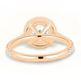 thumbnail image 5 of ESTE ORIGIN 2.00Ct Round Moissanite Cathedral Halo Engagement Ring – 4 Claw Pavé Band in 10K Rose Gold for Women, 5 of 7