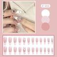 thumbnail image 2 of 24Pcs Fake Manicure White Heart Stick On Nails Artificial Finished False Nails, 2 of 6