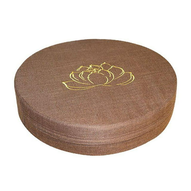 COJÍN REDONDO DE MEDITACIÓN, Algodón de Espuma Duradero, Uso Minimalista Desmontable Desmontable Desmontable Material de Lino para Balcón, Sala de Estar, Tatami