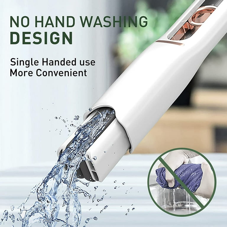 Mini Mop,Hand Mop Portable Easy to Store Hand wash Free,Wet and Dry  Use,,Portable Self-Squeeze Mini Mop for Mirror,Dining Table,Tabletop,Car
