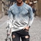 thumbnail image 1 of Blusas y camisas de manga larga con cuello redondo para hombre, blusas casuales de cuello redondo y manga larga, camisetas estampadas, blusas para hombre, 1 of 5