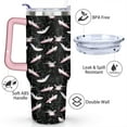 thumbnail image 3 of 40oz Cute Colorful Axolotl Stainless Steel Flip Straw Tumbler Spill Proof Travel Cup Double Wall Vacuum Insulated Coffee Mug with Top Handle, 3 of 6