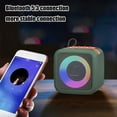 thumbnail image 3 of RGB Bluetooth Speaker with Colorful Lights, Long Battery Life, Low Latency, Bluetooth 5.3, Wide Sound for Parties, Gaming, Home, Portable, 500mAh, 10m Range, Black/Blue/Red/Green, 3 of 5