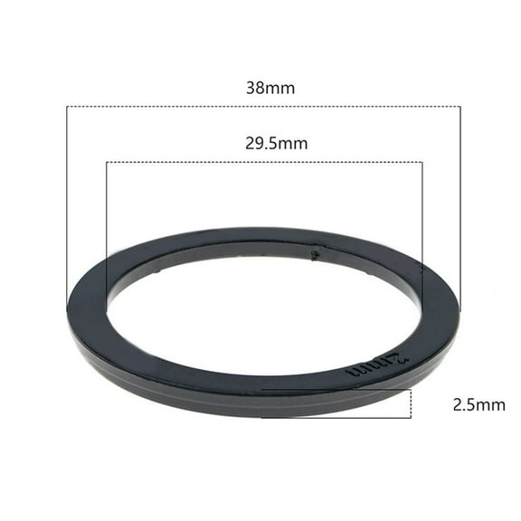 Arkzeo Bicycle Middle Shaft Washer 2mm Plastic Spacer for Sram DUB Bike Bottom Bracket, 38mm Outer Diameter, Black