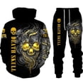 thumbnail image 1 of Color Skull 3D Skull Printed Men Hoodies Pants Hooded Sweatshirt Sweatpants Tracksuits Set for Christmas Halloween, 1 of 2