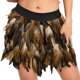 thumbnail image 1 of Gibobby faldas cargo de medio cuerpo con plumas para mujer, ropa para el escenario europea y americana(Caqui, XL), 1 of 4