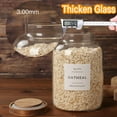 thumbnail image 3 of 2 PCS Large Glass Jar with Airtight Lid, Glass Food Storage Jars for Tea,Spice,Cereal, Egg,Flour,Coffee and More, 3 of 12