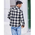 thumbnail image 3 of COOFANDY Mens Button Down Shirts Long Sleeve Casual Plaid Flannel Shirt Cotton Shirts Regular Fit, 3 of 6