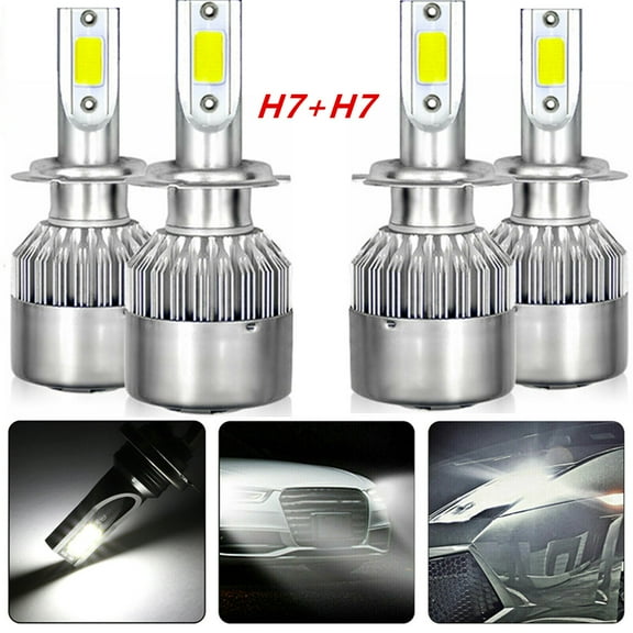 4x High Low Beam For Kia Sorento 2010-2013 H7 LED Headlight Bulbs 6000LM 60000K White