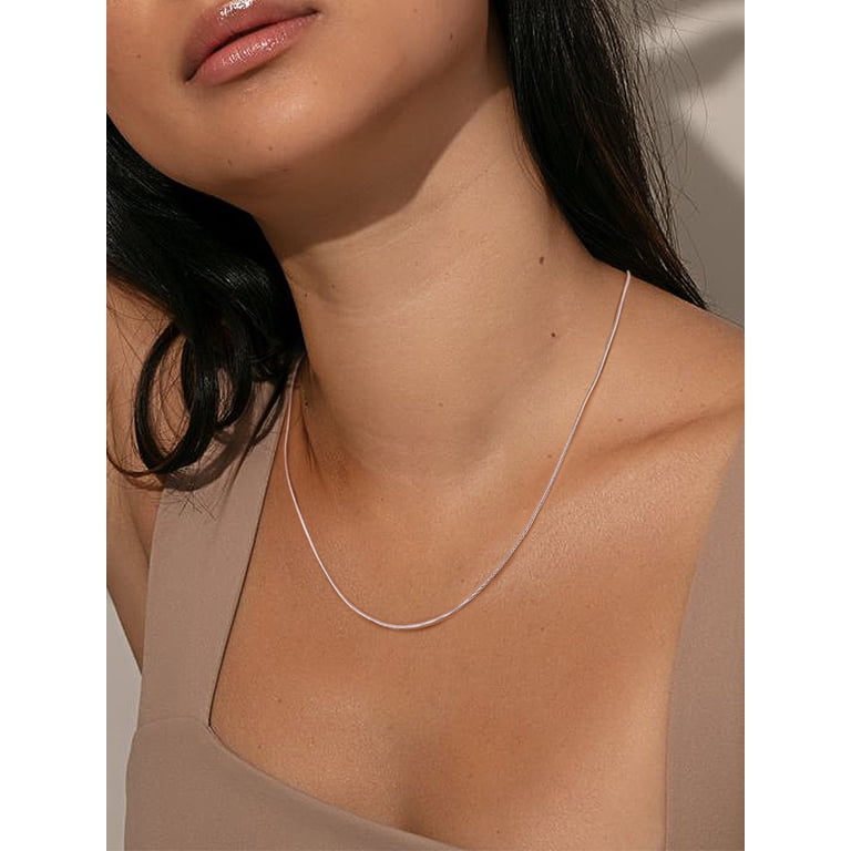 PROSTEEL Snake Chain Necklace for Women Italian Silver Chain