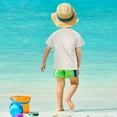 thumbnail image 4 of FORMRS Boys Rash Guard Short Sleeves Swim Shirt Quick Dry UPF 50+ Sun Protection, Sizes 3-12T, Christmas Plaid Forest, 4 of 6