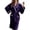 Purple, variant on HUANBAI Winter Long Sleeve Kimono Robe With Belt And Pockets Cozy Loungewear For Home Soft Warm Bathrobe Housewear Attire Women's Nightgown