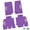 Purple w/ Yellow & White insert, variant on Flextread Floor Mats for 14-18 Jeep Wrangler JKU 4-Door - Mopar Licensed Factory Fit - Pink w/ Get Ducked Insert - 100% Made in USA