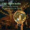 thumbnail image 4 of 18 Pcs Ampoules LED de Remplacement G40, Base à Vis E12 Incassable pour Solaire Blanc Chaud, 4 of 7