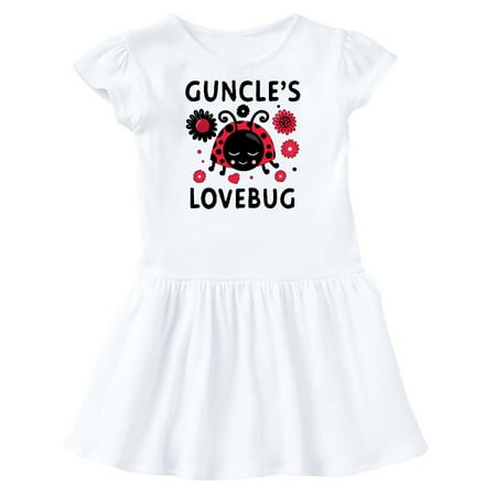 

Inktastic Valentine s Day Guncle s Lovebug Gift Toddler Girl Dress