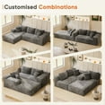 thumbnail image 5 of Homall 108" Sectional Sofa Boneless Cloud Couch with L-Shape Chaise Modular Sofa Couch with Deep Seat No Assembly for Living Room,Studio,Apartment,Corduroy Gray, 5 of 9