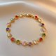 thumbnail image 5 of Pulsera de Circón Micro Incrustada de Colores | Joyería de estrás brillante multicolor | Accesorio elegante ajustable para mujer | Regalo de moda | Desgaste duradero | Uso formal y casual, 5 of 6