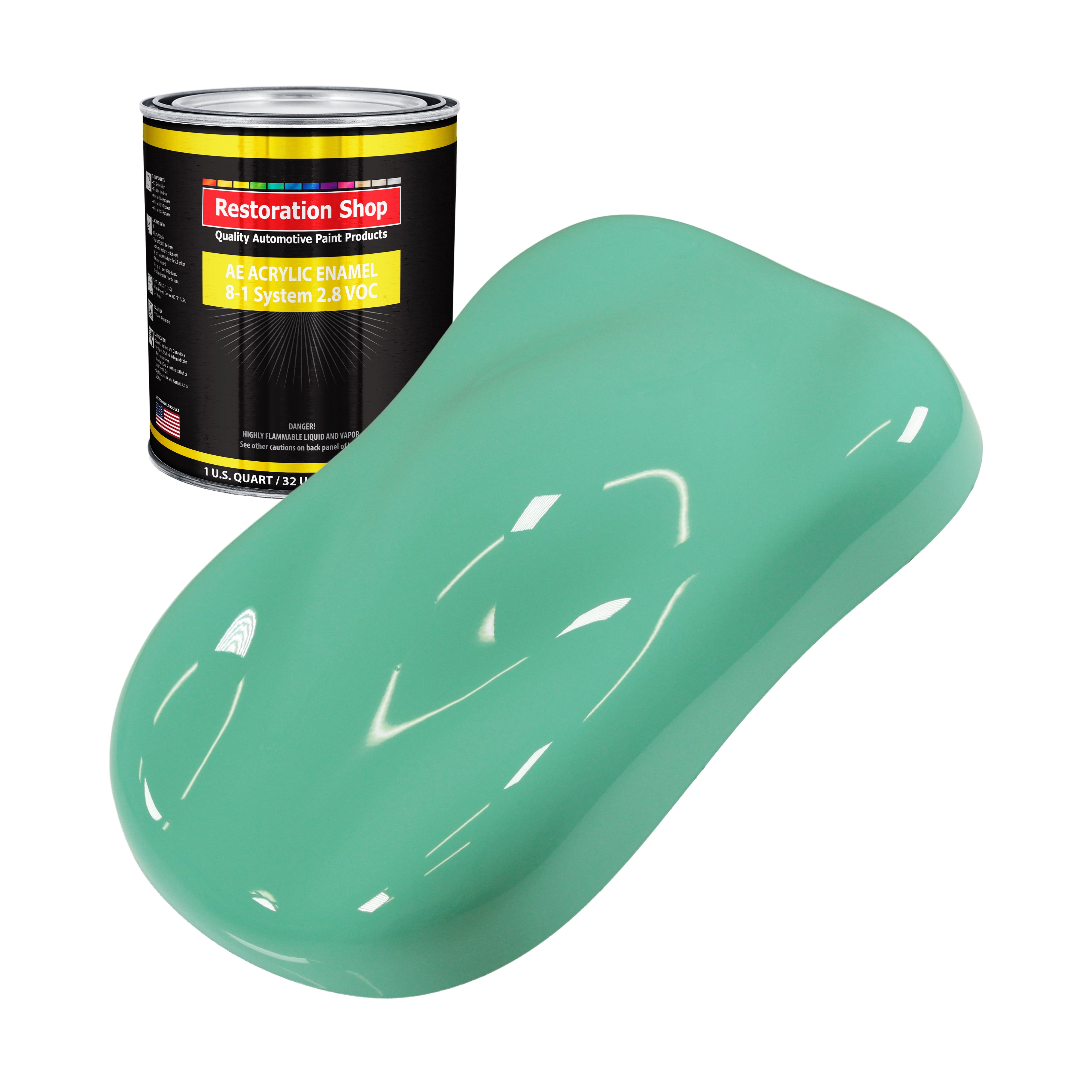 Restoration Shop Light Aqua Acrylic Enamel Auto Paint Quart Paint