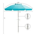 thumbnail image 3 of Gymax 6.5Ft Beach Umbrella w/ Tilt Mechanism Sand Anchor Carrying Bag Turquoise, 3 of 10