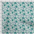 thumbnail image 4 of Soimoi Watercolor Fruit Print, Poly Taffeta Fabric, Decor Sewing Fabric by The Yard 56 Inch Wide, Decorative Fabric for Outdoor Upholstery, Umbrellas and Home Accents, Teal Green, 4 of 5