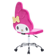 Impressions Vanity My Melody Armless Swivel Vanity Chair with Adjustable Height, Magenta