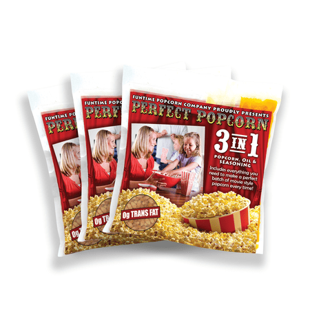 FunTime Perfect Popcorn 8 oz 3-in-1 Popcorn (12 Pouches)