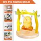thumbnail image 1 of Artesanía Molde de resina Swing Piggy, Kit de molde epoxi 3D para fundición, decoración de escritorio de coche DIY, 1 of 6