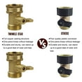 thumbnail image 3 of FZFLZDH Water Hose Shut Off Valve, 2 Pack Heavy Duty 3/4 Inch Solid Brass Garden Hose Connector, TWIS3003,with 2 waterproof sealing tape, 3 of 7