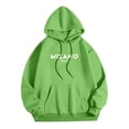 thumbnail image 5 of MHFRRA Sudadera con Capucha y Estampado de Letras para Uso Casual y Atuendos Elegantes Verde, 5 of 5