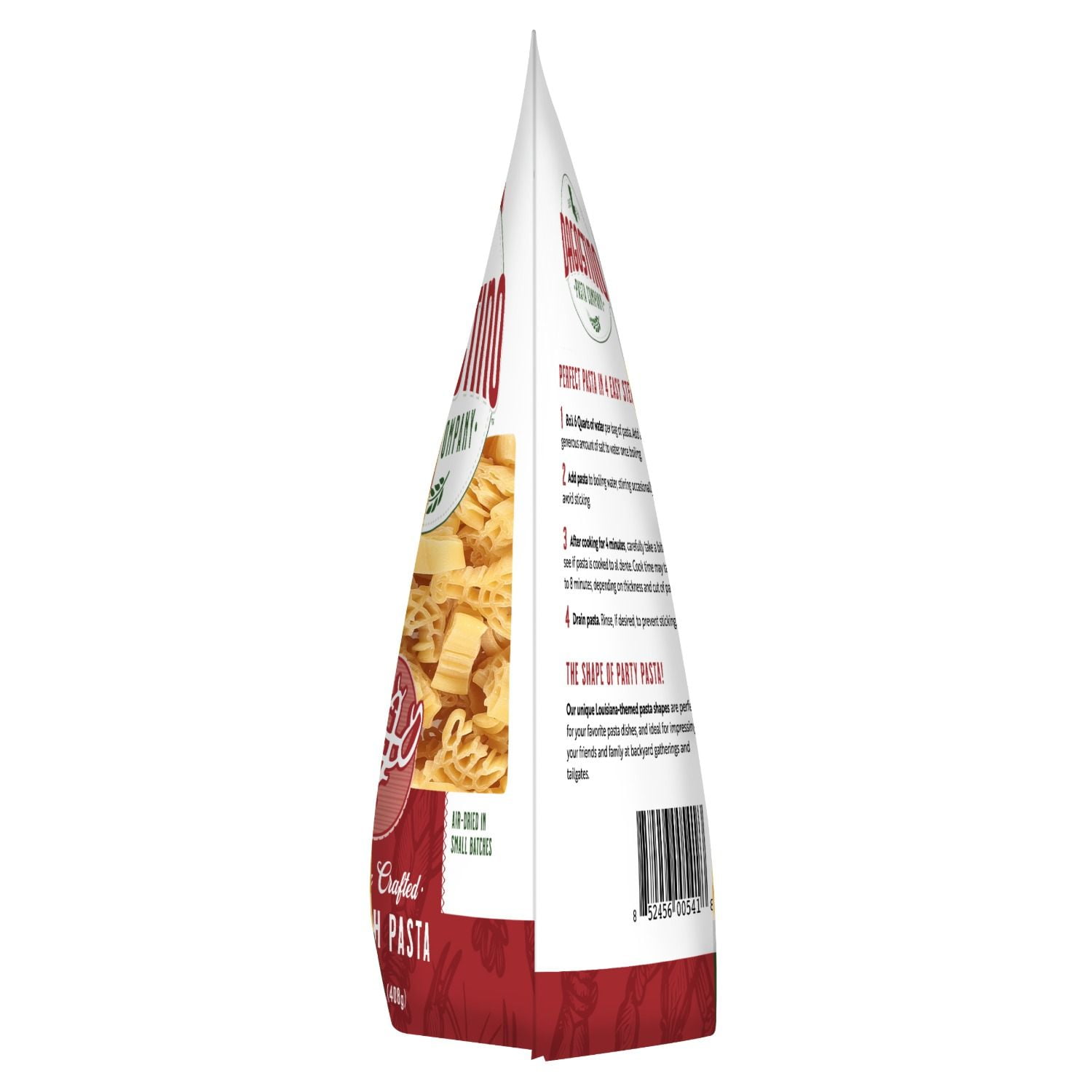 (2 pack) D'Agostino Crawfish Cut Pasta 14.4 oz, Authentic Creole-Italian, Shellfish-Free