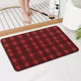 thumbnail image 4 of Red Black Checkerboard Checkered Pattern Bathroom Rugs Mat,Non Slip Microfiber Bathroom Rug,Rubber Backing,Soft Bathroom Mats for Bathroom Floor,Tub and Shower,17x27in(43x68cm), 4 of 5