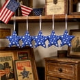 thumbnail image 6 of erdimoy 4.7" Patriotic Star Ornaments, Red White Blue Fabric Stars for 4th of July, Independence Day Garland & Home Decor, 6 of 6