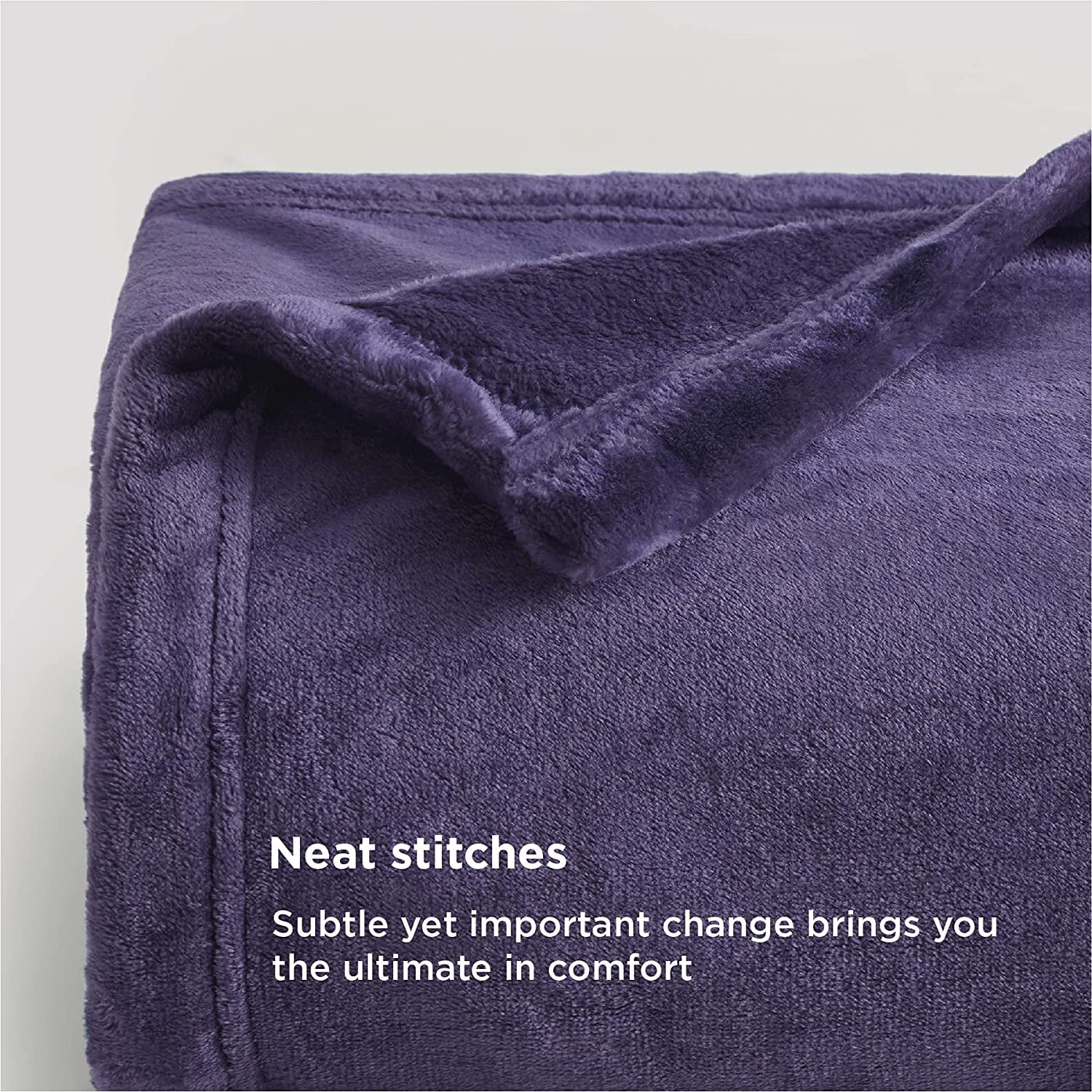 Htooq Fleece Blankets King Size Purple Bed Blanket Soft Lightweight Plush Cozy Fuzzy Luxury Microfiber 108x90 Inches Purple 108x90 Purple 108x90