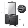 thumbnail image 3 of KFFKFF Salon Bracket Storage Cabinet Wall Mounted for Hair Stylist Mirror, 3 of 9