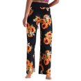 thumbnail image 1 of Pantalones de cintura alta de pierna ancha pantalones de pierna ancha con cordón casual fibra de poliéster amigable con la piel para ir de compras para trabajar, 1 of 6