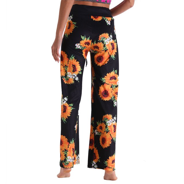 Pantalones de cintura alta de pierna ancha pantalones de pierna ancha con cordón casual fibra de poliéster amigable con la piel para ir de compras para trabajar