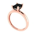 thumbnail image 2 of 1 ct Emerald Cut Natural Onyx Solitaire 18K Rose Gold Womens Engagement Ring, 2 of 5