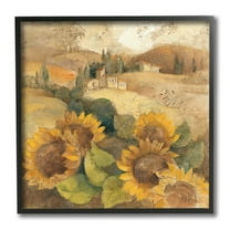 Stupell Industries Vintage Tuscan Sunflowers Soft Yellow Brown Black Framed by Albena Hristova
