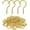 Gold, variant on Minzimin Screw Hooks, 1-1/4 inch Metal Screw Cup Hooks, Multi-functional Wall Hooks, Kitchen Hooks, Plant Hooks, 50-pack